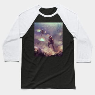 Astronauts with Mysterious Glowing Balls by Ian Fantasy Baseball T-Shirt